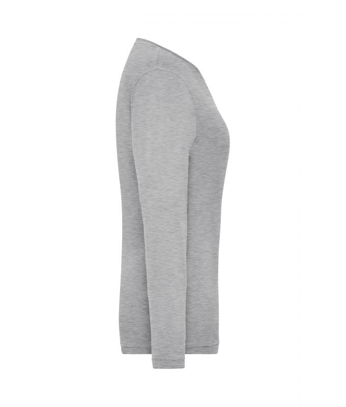 Dames Ladies' Stretch-Longsleeve Work - SOLID - OCS Standard Heather-grijs 8706