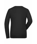 Damen Ladies' Stretch-Longsleeve Work - SOLID - OCS Standard Black 8706