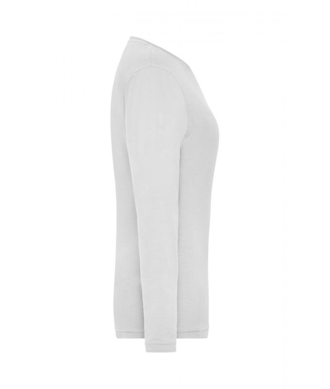 Damen Ladies' Stretch-Longsleeve Work - SOLID - OCS Standard White 8706