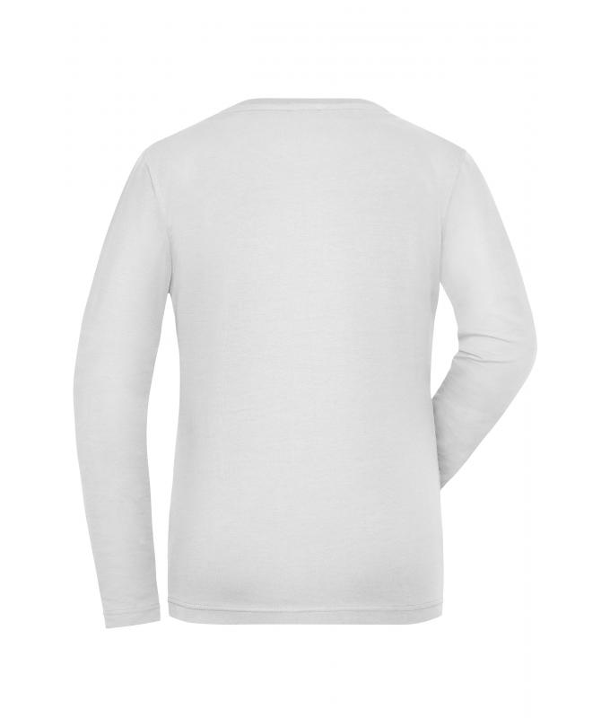 Damen Ladies' Stretch-Longsleeve Work - SOLID - OCS Standard White 8706