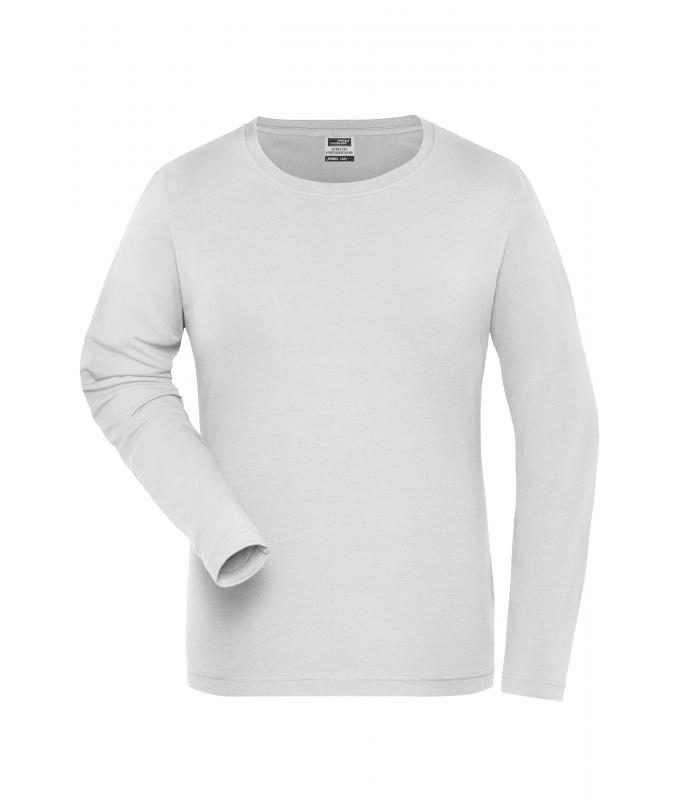Dames Ladies' Stretch-Longsleeve Work - SOLID - OCS Standard Wit 8706