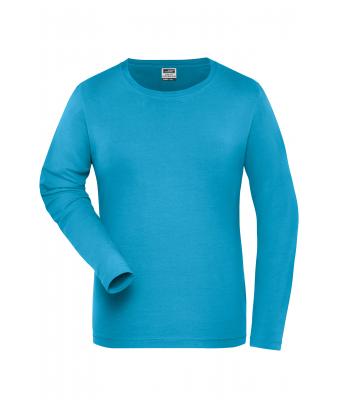 Femme T-shirt de travail manches longues BIO Stretch femme - SOLID - Turquoise 8706