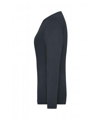 Femme T-shirt de travail manches longues Stretch femme - SOLID -   OCS Standard Carbone 8706