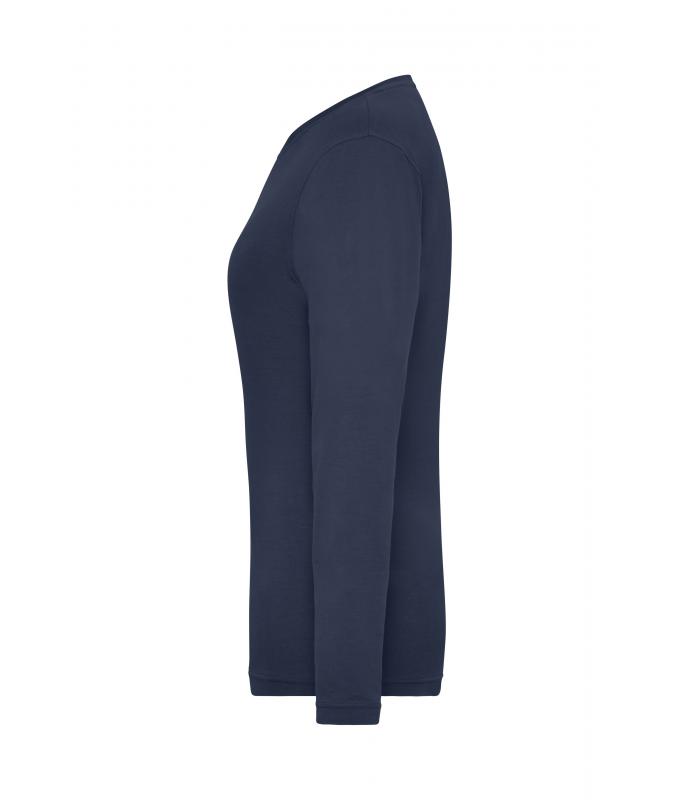 Femme T-shirt de travail manches longues Stretch femme - SOLID - OCS Standard Marine 8706