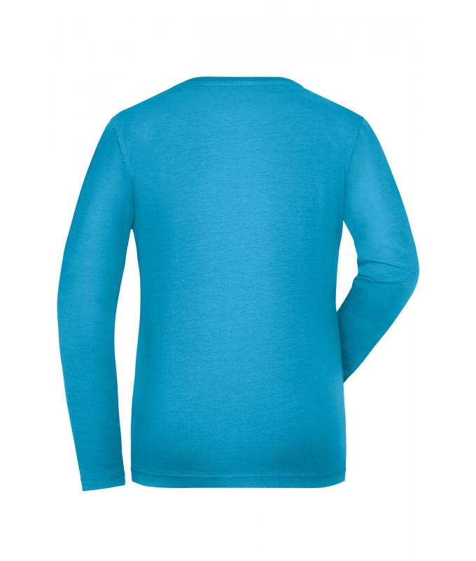 Femme T-shirt de travail manches longues Stretch femme - SOLID - OCS Standard Turquoise 8706