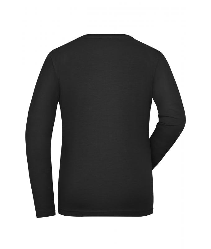 Femme T-shirt de travail manches longues Stretch femme - SOLID - OCS Standard Noir 8706