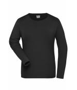 Femme T-shirt de travail manches longues Stretch femme - SOLID - OCS Standard Noir 8706