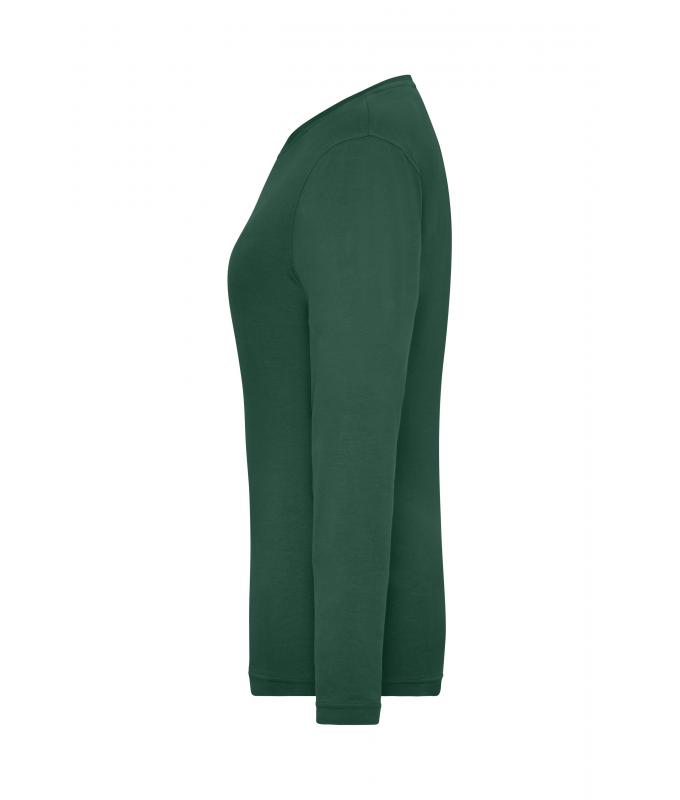 Femme T-shirt de travail manches longues Stretch femme - SOLID - OCS Standard Vert-foncé 8706