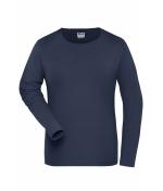 Femme T-shirt de travail manches longues Stretch femme - SOLID - OCS Standard Marine 8706