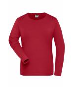 Femme T-shirt de travail manches longues Stretch femme - SOLID - OCS Standard Rouge 8706