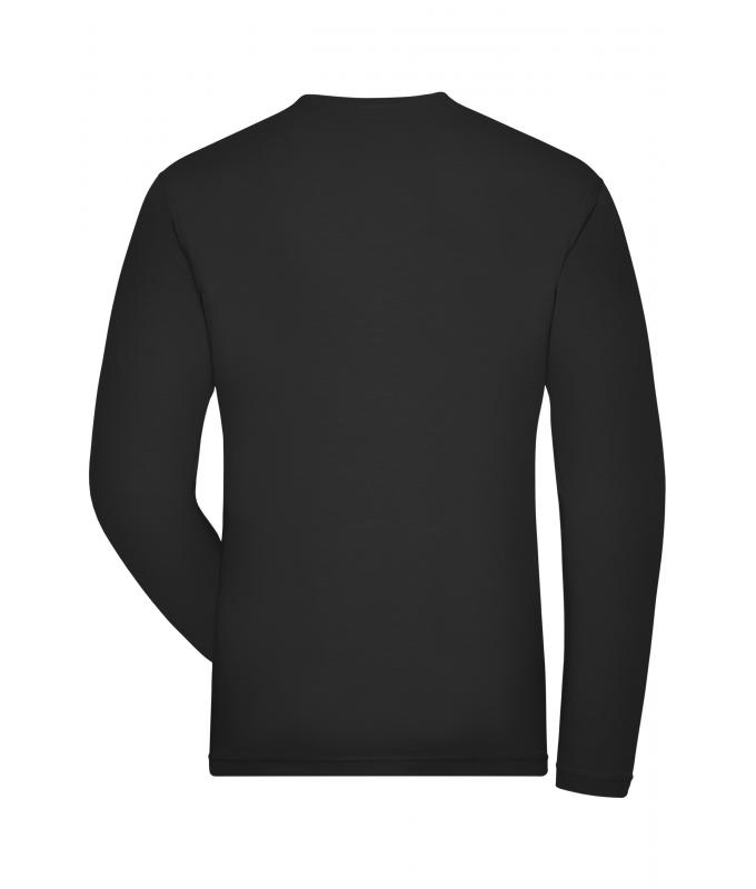 Men Men's Stretch-Longsleeve Work - SOLID - OCS Standard Black 8705