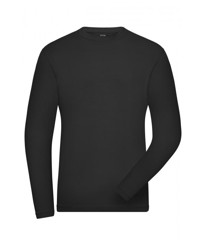 Men Men's Stretch-Longsleeve Work - SOLID - OCS Standard Black 8705