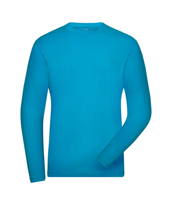 Herren Men's Stretch-Longsleeve Work - SOLID - OCS Standard Turquoise 8705