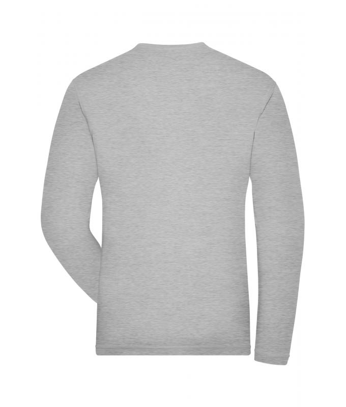Heren Men's Stretch-Longsleeve Work - SOLID - OCS Standard Heather-grijs 8705