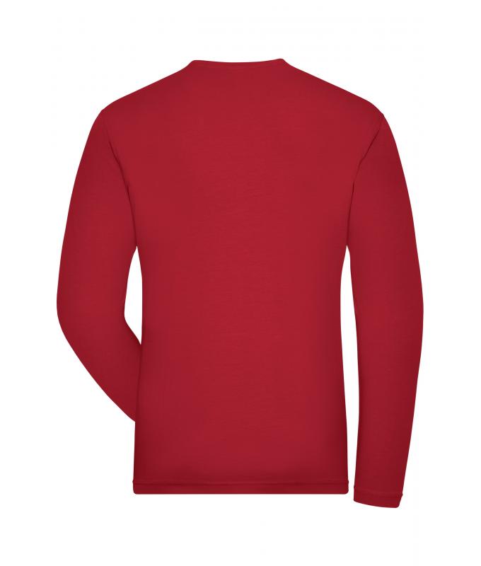 Men Men's Stretch-Longsleeve Work - SOLID - OCS Standard Red 8705