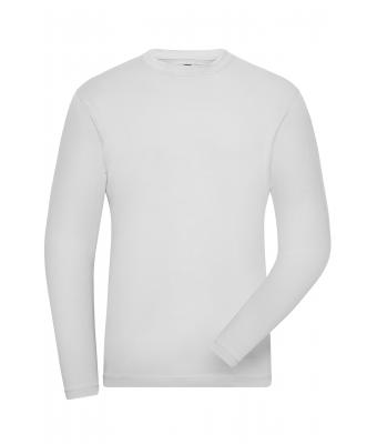 Homme T-shirt de travail manches longues BIO Stretch homme - SOLID - Blanc 8705
