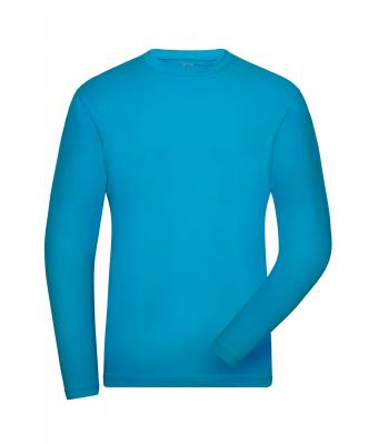 Homme T-shirt de travail manches longues BIO Stretch homme - SOLID - Turquoise 8705