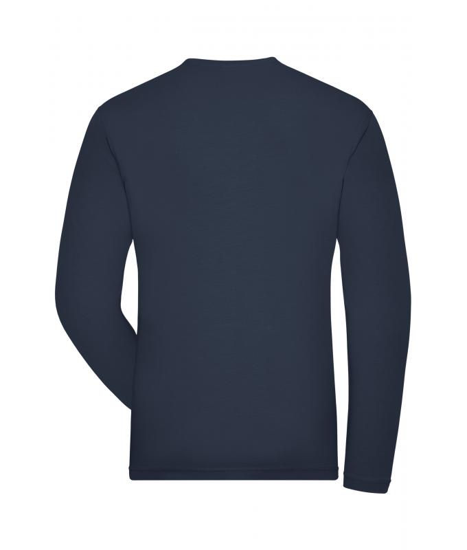 Homme T-shirt de travail manches longues Stretch homme - SOLID - OCS Standard Marine 8705