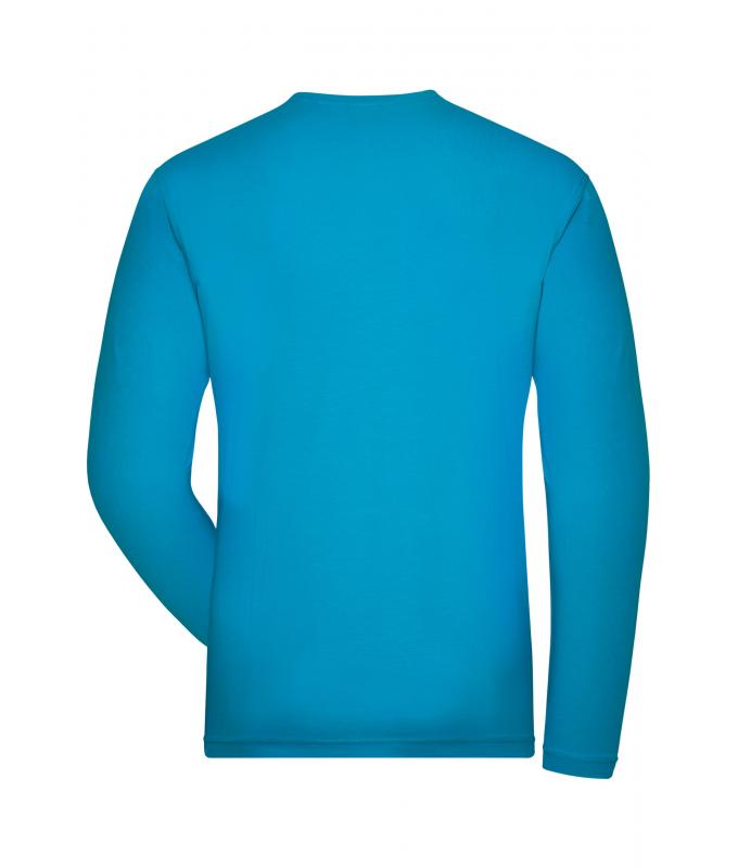 Homme T-shirt de travail manches longues Stretch homme - SOLID - OCS Standard Turquoise 8705