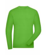 Homme T-shirt de travail manches longues Stretch homme - SOLID - OCS Standard Vert-citron 8705