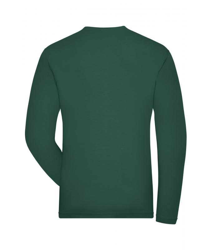 Homme T-shirt de travail manches longues Stretch homme - SOLID - OCS Standard Vert-foncé 8705