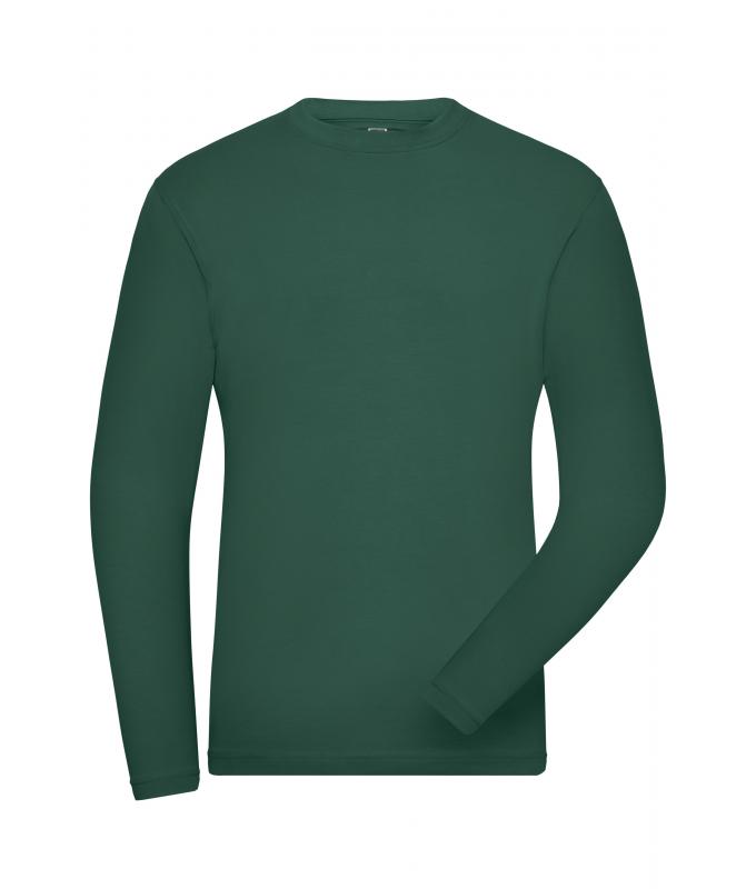 Homme T-shirt de travail manches longues Stretch homme - SOLID - OCS Standard Vert-foncé 8705