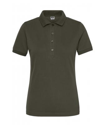 Dames Ladies' BIO Stretch-Polo Work - SOLID -   OCS Blended Olijf 8704