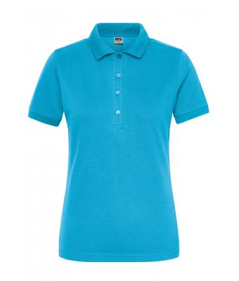 Damen Ladies' ORGANIC Stretch-Polo Work - SOLID -   OCS Blended Turquoise 8704