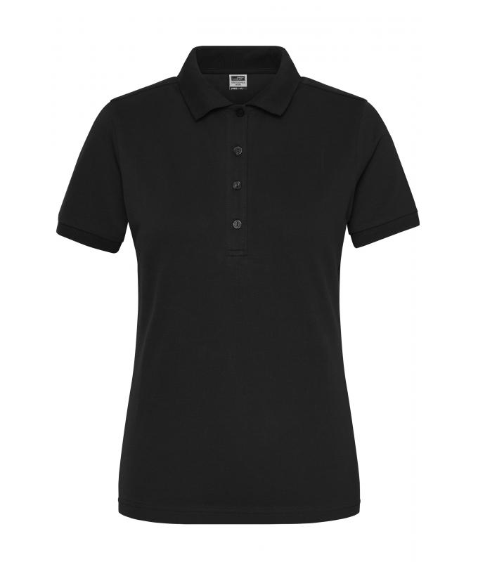 Dames Ladies' Stretch-Polo Work - SOLID - OCS Blended Zwart 8704
