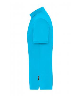 Heren Men's Stretch-Polo Work - SOLID -   OCS Blended Turquoise 8703