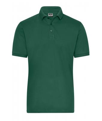 Men Men's Stretch-Polo Work - SOLID -   OCS Blended Dark-green 8703