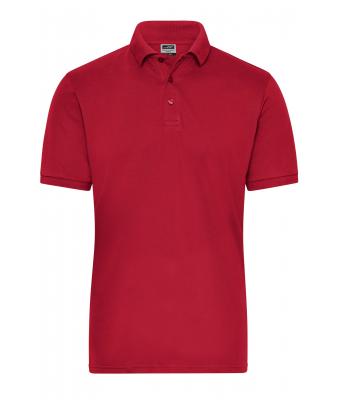 Men Men's Stretch-Polo Work - SOLID -   OCS Blended Red 8703