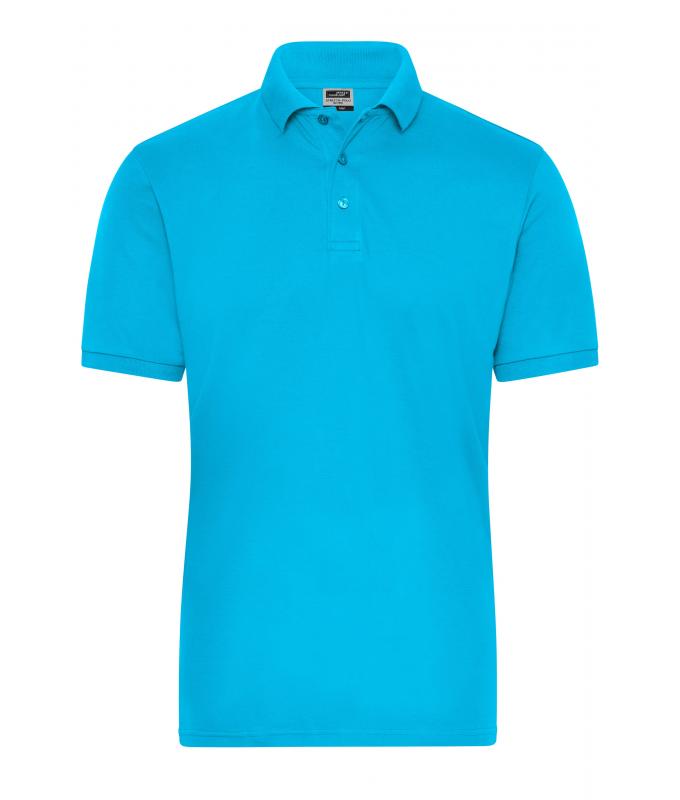 Men Men's Stretch-Polo Work - SOLID - OCS Blended Turquoise 8703