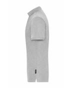 Men Men's Stretch-Polo Work - SOLID - OCS Blended Grey-heather 8703