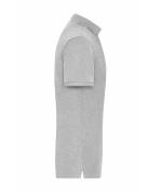 Men Men's Stretch-Polo Work - SOLID - OCS Blended Grey-heather 8703