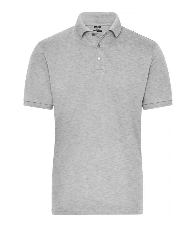 Men Men's Stretch-Polo Work - SOLID - OCS Blended Grey-heather 8703