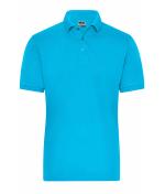 Men Men's Stretch-Polo Work - SOLID - OCS Blended Turquoise 8703