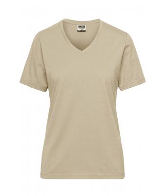 Damen Ladies' ORGANIC Workwear T-Shirt   OCS Blended Stone 8731