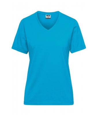 Femme T-shirt de travail BIO femmes - SOLID -   OCS Blended Turquoise 8731