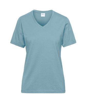Femme T-shirt de travail BIO femmes - SOLID -   OCS Blended Bleu-acier 8731
