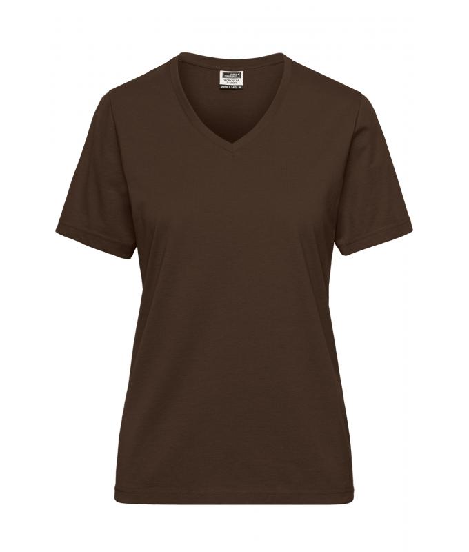 Femme T-shirt de travail femmes OCS Blended Marron 8731