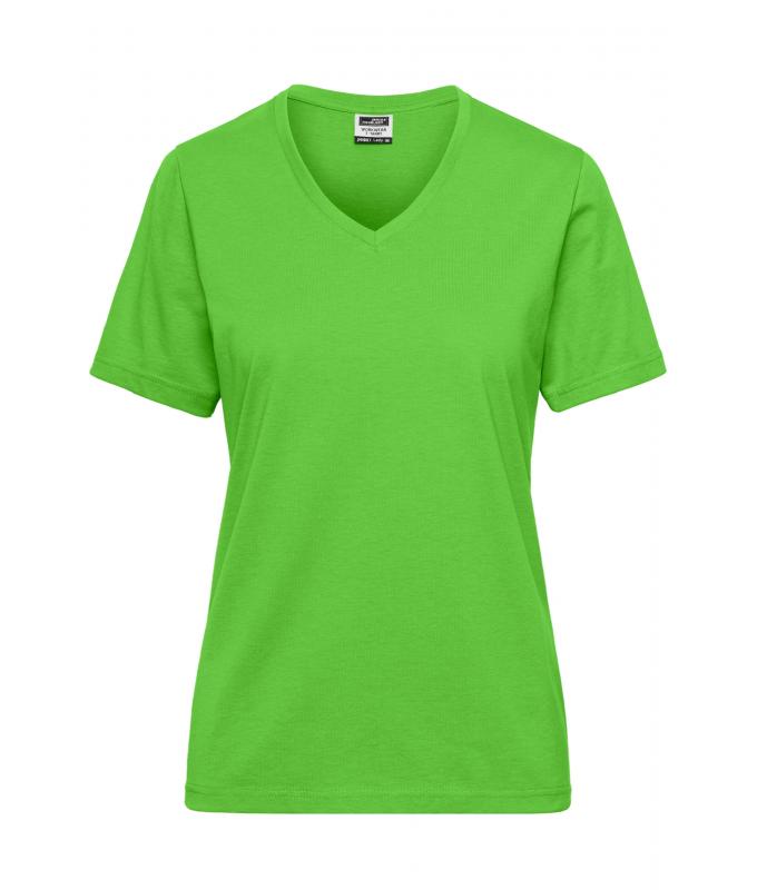 Femme T-shirt de travail femmes OCS Blended Vert-citron 8731