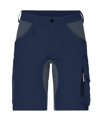 Unisex Workwear Stretch-Bermuda Slim Line   GRS & OCS Blended Navy/carbon 10524