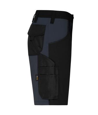 Unisex Workwear Stretch-Bermuda Slim Line   GRS & OCS Blended Black/carbon 10524