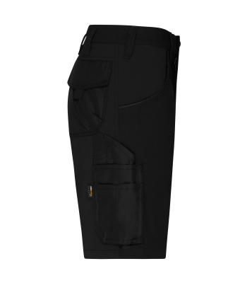 Unisex Workwear Stretch-Bermuda Slim Line   GRS & OCS Blended Zwart/zwart 10524