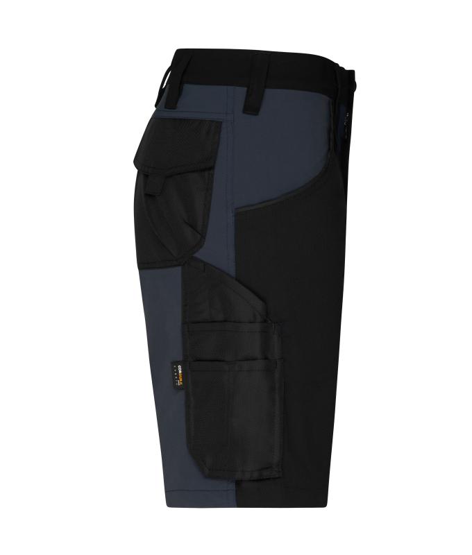 Unisex Workwear Stretch-Bermuda Slim Line GRS & OCS Blended Black/carbon 10524