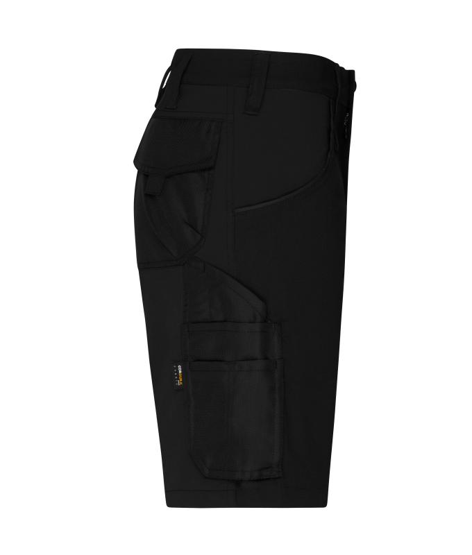 Unisex Workwear Stretch-Bermuda Slim Line GRS & OCS Blended Zwart/zwart 10524