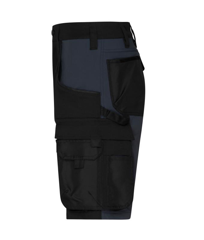 Unisex Workwear Stretch-Bermuda Slim Line GRS & OCS Blended Zwart/carbon 10524