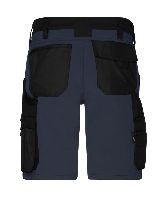 Unisex Workwear Stretch-Bermuda Slim Line GRS & OCS Blended Zwart/carbon 10524