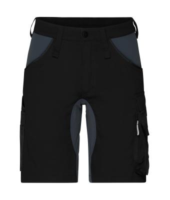 Unisex Workwear Stretch-Bermuda Slim Line GRS & OCS Blended Zwart/carbon 10524